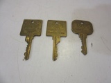Lot of 3 Vintage Post Office Box Keys