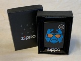 Zippo BLUE MONKEY Chrome Windproof Lighter NEW