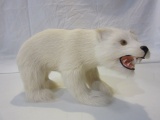 Vintage Furry Polar Bear Figurine