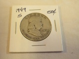 1949-S Silver Franklin Half Dollar Coin