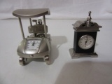 Pair of Miniature Desk Clocks