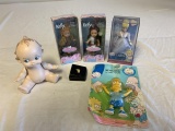Lot of 5 Doll Figures Disney, Swan Lake,Kewpie