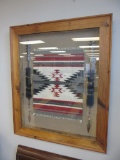 Vintage Native Woven Blanket and  Arrows Framed