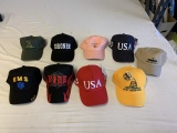 Lot of 9 Patriotic Baseball Style Hats NEW