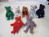 Lot of 7 Beanie Bears with National/Holiday Motifs