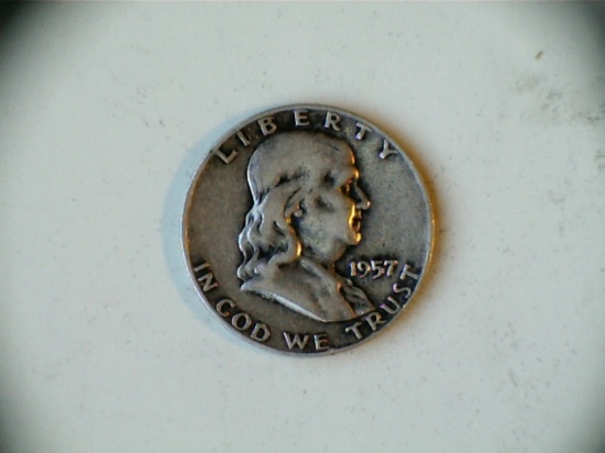 1957-D .90 Silver Franklin Half Dollar