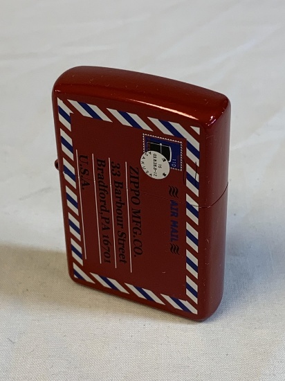 Zippo AIR MAIL LETTER Red Lighter NEW