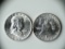 Two 1961-D .90 Silver Franklin Half Dollars
