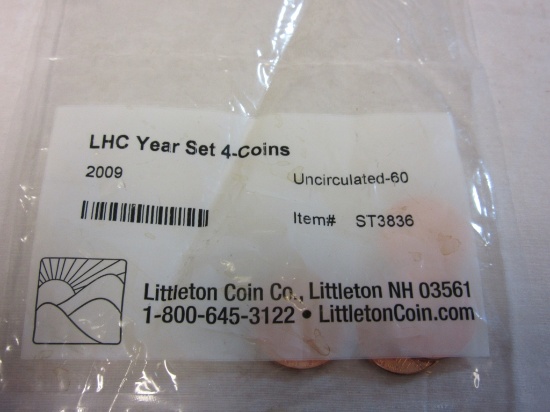 Four 2009 UC Lincoln One Cent Coins
