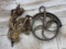 Vintage block and tackle rope pulley hoist