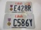 Lot of 2 Combat Wounded Utah License Plates
