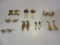 Lot of 8 Pairs of Gold-Tone Earrings