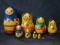 Hand Painted 9 Piece  Russian Nesting Dolls