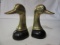 Pair of Gold-Tone Duck Head Bookends