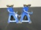 Pair of Blue 2-Ton Capacity Duralast Jack Stands