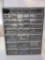 Tall Plastic Hardware Caddy w/ 38 Filled Drawers