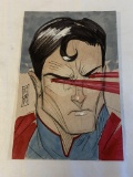 SUPERMAN Original Art Drawing by Tom Hodges COA