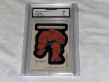 THE THING 1975 Topps Marvel Sticker Graded 7 NM