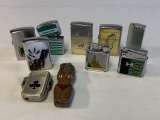 Lot of 10 Lighters Some Vintage Non Zippo