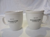 Lot of 2 Starbucks 2001 Barista Coffee Mugs