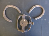 Pair of Antique Horseshoes and Antique Trap