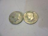 Lot of 2 1968 40% Silver Kenedy Half Dollars