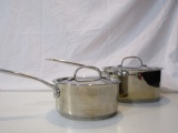 Set of 2 Lidded Cuisinart Pans