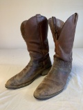 Nocona Brown Leather Western Cowboy Boots Sz 11.5