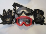 Lot of Racing Gear, Incl. Gloves, Goggles & Arm