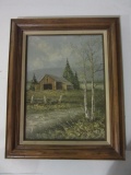 Painting of Old Abandoned Farm (Unknown Artist)