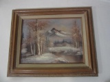 Painting of a Mountain Stream in Winter (Unknown