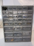 Tall Plastic Hardware Caddy w/ 38 Filled Drawers