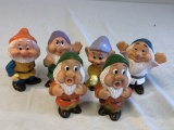 6 Vintage Snow White and the Seven Dwarfs Figures
