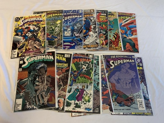 Lot of 16 ADVENTURES OF SUPERMAN DC Comic Books