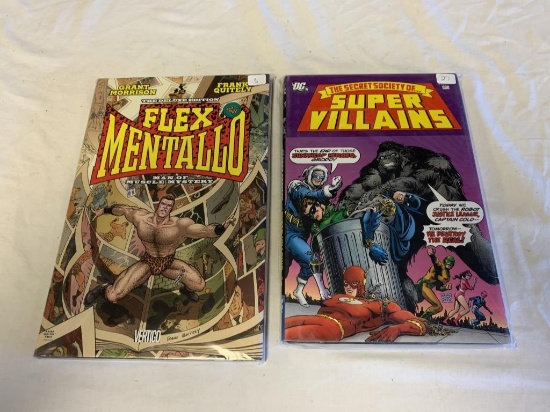 HC Comic Books Super Villains & Flex Mentallo