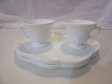 Milk Glass Luncheon Set