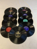 Lot of 9 Vintage 78 RPM Vinyl Records-The records