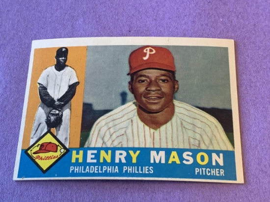 HENRY MASON Phillies 1960 Topps Baseball Card #331