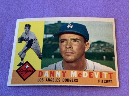 DANNY MCDEVITT Dodgers 1960 Topps Baseball Card