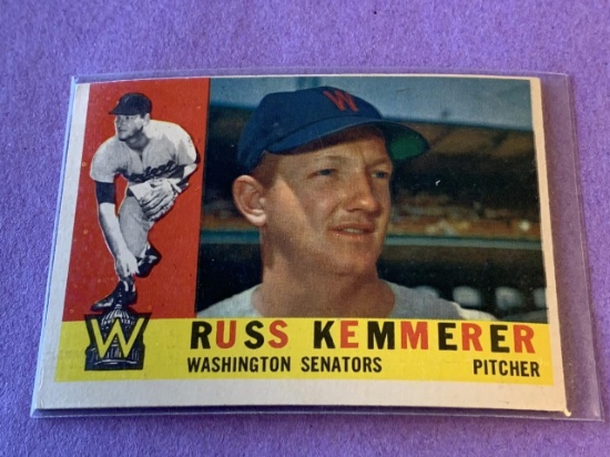 RUSS KEMMERER Senators 1960 Topps Baseball Card