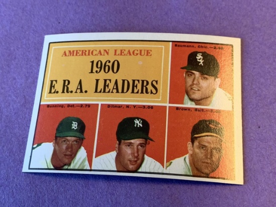 1960 ERA LEADERS 1961 Topps Baseball Card #46