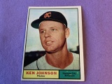 KEN JOHNSON Athletics 1961 Topps Baseball Card #24