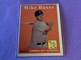 MIKE BAXES Athletics 1958 Topps Baseball Card #302