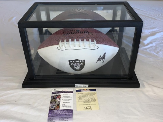 DEREK CARR Raiders AUTOGRAPH FS Football JSA COA