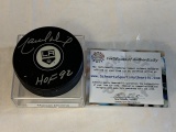 MARCEL DIONNE Kings SIGNED Hockey Puck COA