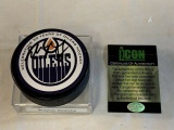 WAYNE GRETZKY Oilers SIGNED Hockey Puck COA