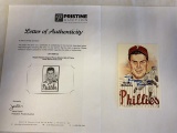 ROBIN ROBERTS Phillies AUTOGRAPH Post Card COA