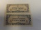 Lot of 2 Japanese Currency 5 Cent Notes