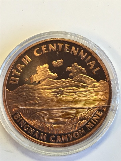 Utah Centennial Bingham Canyon Mine Copper Round