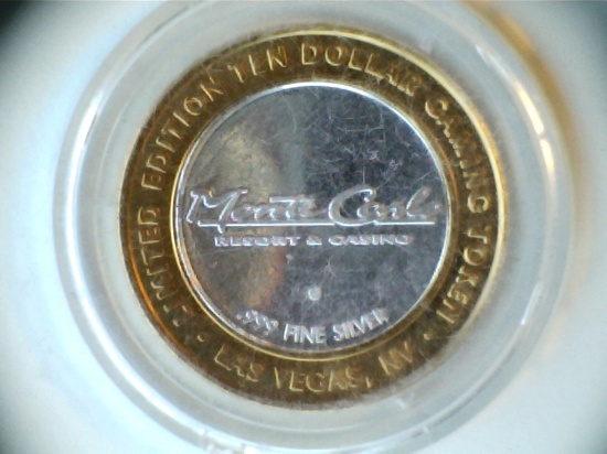 .999 Silver Monte Carlo $10 Limited Edition Token